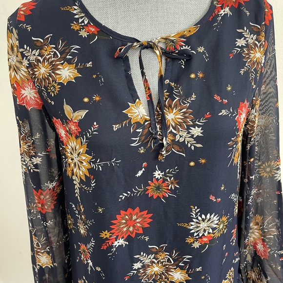 Very J Navy Blue Floral Dress . Size small - Picture 13 of 16